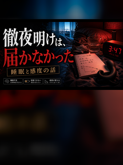 ドライオーガズムと睡眠の関係｜前日徹夜で感度が消えた夜